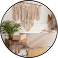 Smartxchoices 30 Inch Round Mirror, Metal Frame Wall Mirror Mounted Circle Mirrors, Vanity Mirror Modern Minimalist Wall Décor for Entryway, Bathroom, Washrooms, Living Rooms, Bedrooms