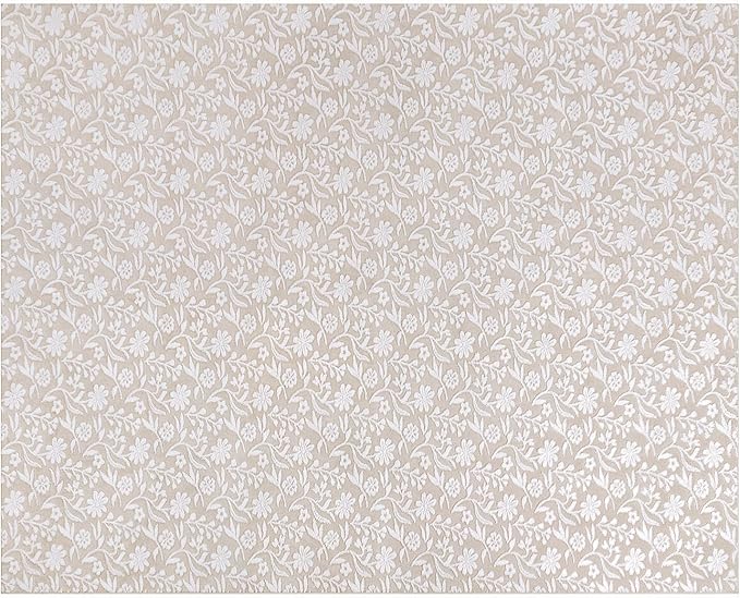 Vaukki 8x10 Area Rug for Living Room, Soft Fluffy Washable Modern Floral Indoor Floor Mat, Non Slip Shaggy Boho Accent Throw Carpet for Bedroom, Living Room, Nursery and Dining Room, Beige and White