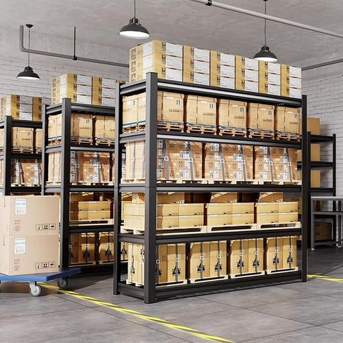 72" H Heavy Duty Garage Shelving 5-Tier Storage Shelves, Adjustable Metal Shelving Unit, Utility Garage Organizer Shelf for Basement, Pantry, Warehouse, Supermarket, 59" W x 19.7" D x 72" H