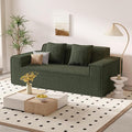75'' Cloud Loveseat Sofa, No Assembly Required Comfy Deep Seat Couches 1 pcs for Living Room, Bedroom, Apartment(Teddy Fabric-Green)