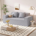 75'' Cloud Loveseat Sofa, No Assembly Required Comfy Deep Seat Couches 1 pcs for Living Room, Bedroom, Apartment(Teddy Fabric-Grey)