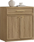 SICOTAS Buffet Cabinet with Storage Tall Modern Console Storage Cabinet with Doors and Shelves 30" Long Wooden Sideboard Credenza Buffet Table Coffee Bar for Living Room Kitchen Dining Room Entryway
