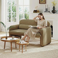 Furnimart Modern Loveseat Sofa, 54" 2-Seater Boucle Sofa, Comfy Upholstered Minimalist Couch, Small Couches for Small Spaces, Apartment, Office, Living Room, Bedroom, Dorm, Chenille Brown