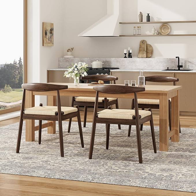 Soohow Dining Chairs Set of 2, Mid Century Modern Kitchen & Dining Room Chairs for Dining Room,Dining Table Chairs with Solid Wood Legs