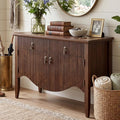 FUSUNBAO 40" Retro Buffet Cabinet with Storage, Fluted Sideboard Credenza with Drawer, Accent Bar Cabinet for Living Room Furniture, Coffee Bar or Entryway, Dining Room, Walnut