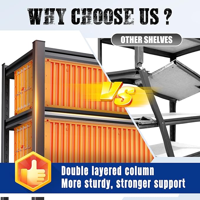 33"Hx35"Wx16"D Garage Shelving,3 Tier Garage Storage Shelves,Adjustable Heavy Duty Metal Shelving Units and Storage Large Rack,Utility Steel Shelf For Shop Warehouse Industrial Pantry Basement