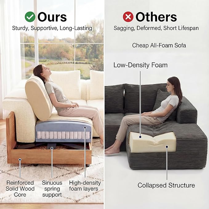 Welzona loveseat Sofa, 75" Comfy Chenille Love Seat, Small Couches for Small Spaces, 2 Seater Modern Loveseat, Deep Seat Chenille Sofas for Living Room, Apartment, Bedroom, Beige