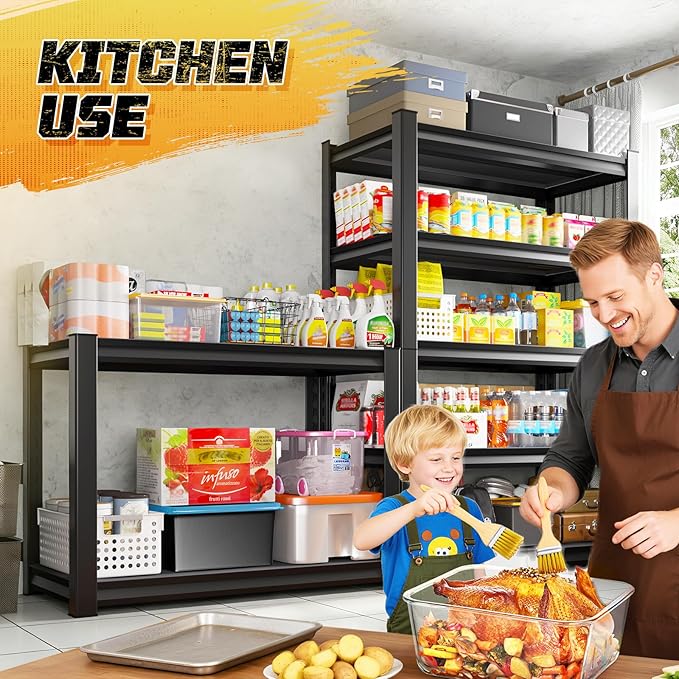 Garage Storage Shelves 5-Tier,Garage Storage System Shelves Adjustable,Storage Shelving for Basement,Pantry,Kitchen,Warehouse (1, 72" H x 35.55" W x 16" D)