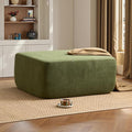 ovios 37" Velet Ottoman, Upholstered Cloud Ottoman for Boneless Couch in a Box, Modular Sectional Couches for Living Room Bedroom, Compressed Memory Foam, No Assembly Require, Green
