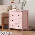 BORNOON 3-Drawer Dresser, Small Wooden Chest of Drawers with Metal Knobs, Water-Resistant Top, Storage Organizer with Anti-Tip Kit for Bedroom, Nursery, Living Room