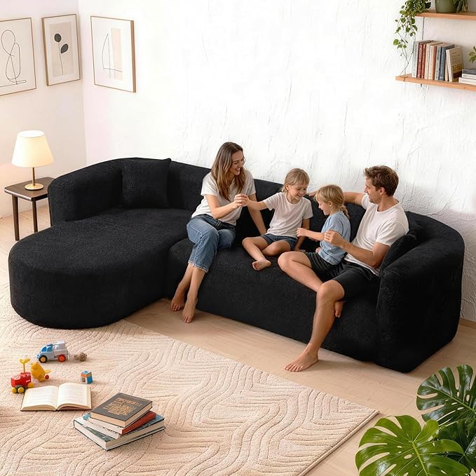 109.4" Sectional Couch with L-Shaped Chaise, Boneless Modular Sectional Sofa, Soft Chenille Sofa with Deep Seat for Living Room, No Assembly | Breaathable Material