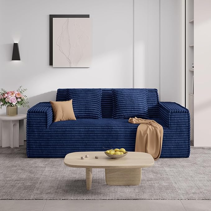 Luxanimarion 75'' Modern Loveseat Sofa, No Assembly Required Comfy Deep Seat Couches 1 pcs for Living Room, Bedroom, Apartment