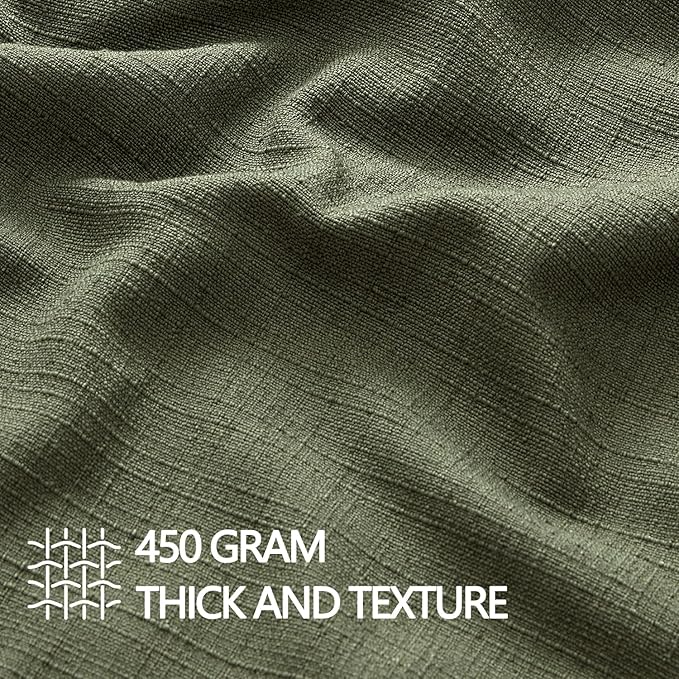 MIULEE Pack of 2 Thick Textured Couch Throw Pillow Covers, Dark Green Decorative Pillow Covers 18x18, Linen Cushion Cases for Sofa Bed Living Room Modern Farmhouse Home Decor, No Filling