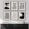 Framed Black and White Abstract Wall Art, 6 Pieces Modern Prints Paintings Artwork for Walls, Minimalist Abstract Pictures for Living Room Bedroom Dining Room Office Bathroom Wall Decor 11x14 Inch