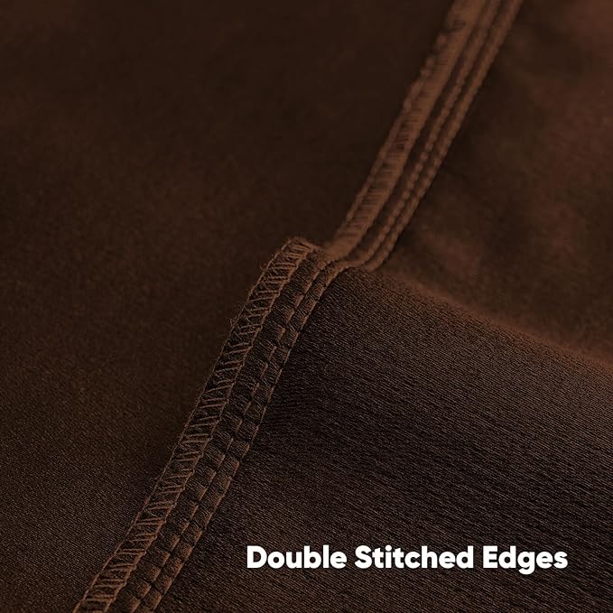 FUTEI Rust Chenille Decorative Throw Pillow Covers 26x26 Inch Set of 2,Soft Cozy Faux Linen Textured Euro Pillow Shams,Farmhouse Home Decor for Couch Living Room