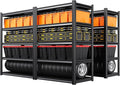 Set of 4 Garage Shelving 5-Tier Heavy Duty Storage Shelves, Adjustable Metal Shelving Unit, Utility Garage Organizer Shelf for Basement, Pantry, Warehouse, Supermarket, 45.7" Wx19.7 Dx71.2 H