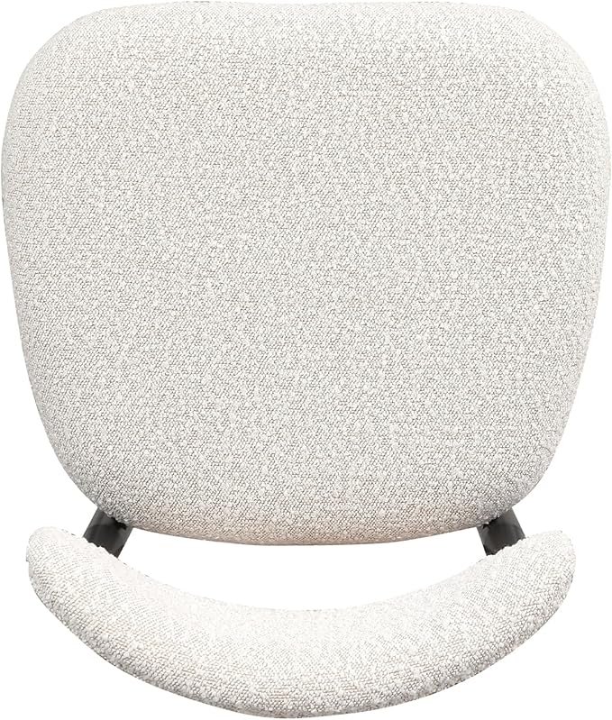 Morden Fort Counter Height Bar Stools Set of 4, Modern Upholstered Counter Stools with Backs, Boucle Island Chairs with Black Metal Legs for Kitchen and Home Bar