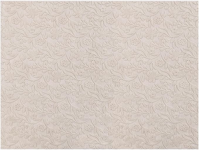 Vaukki 9x12 Area Rug for Living Room, Soft Fluffy Washable Modern Floral Indoor Floor Mat, Non Slip Shaggy Boho Accent Throw Carpet for Bedroom, Living Room, Nursery and Dining Room, Beige