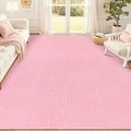 Pauwer Pink Area Rug for Girls Bedroom 8x10 Soft Fluffy Non Slip Machine Washable Rugs Arch Modern Indoor Mat Fuzzy Floor Carpet for Kids Nursery Living Room Dorm Playroom Dining Baby Home Decor