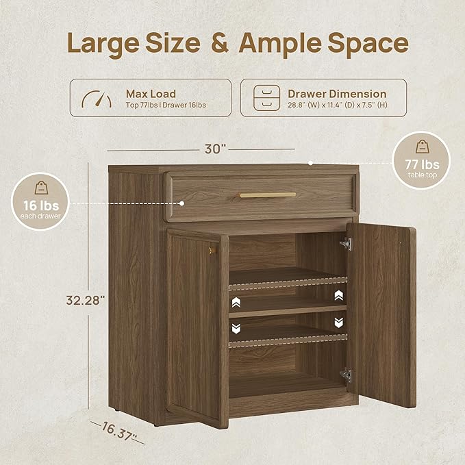 SICOTAS Buffet Cabinet with Storage Tall Modern Console Storage Cabinet with Doors and Shelves 90" Long Wooden Sideboard Credenza Buffet Table Coffee Bar for Living Room Kitchen Dining Room Entryway