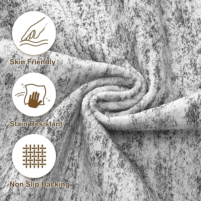cotiled Large Area Rugs for Living Room 7x9, Machine Washable Rugs with Non Slip Backing Modern Neutral Abstract Rugs Stain Resistant Distressed Carpets for Home Office Decor (7x9 Dark Grey)