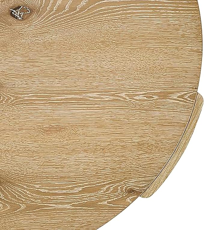 Furniture of America Carys Modern Solid Wood 42-inch Round Coffee Table with Plinth Base, Living Room Furniture, Home Office, Oak