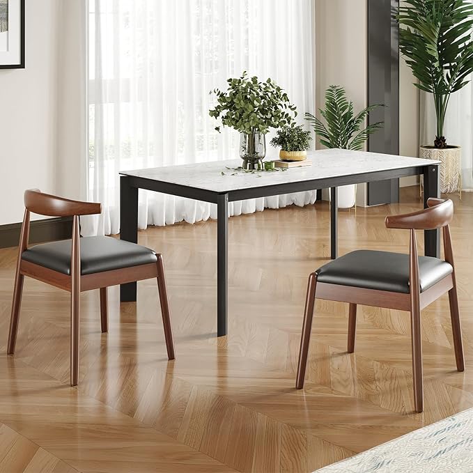 Soohow Dining Chairs Set of 2, Mid Century Modern Kitchen & Dining Room Chairs for Dining Room,Dining Table Chairs with Solid Wood Legs