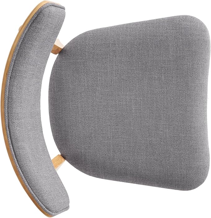 Christopher Knight Home Abrielle Mid-Century Modern Fabric Dining Chairs with Natural Oak Finished Rubberwood Frame, 2-Pcs Set, Dark Grey / Natural Oak