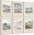 Christian Scripture Wall Art Set of 6 Bible Verse Canvas Wall Decor Psalm 23 Wall Art Religious Pictures Vintage Prints Christian Artwork Bible Verse Poster for Living Room 12x16 Inch Ready to Hang