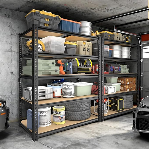 40W Garage Storage Shelves,Garage Shelves Heavy Duty,5 Tier Shelving Unit,2400LBS Capacity Heavy Duty Shelving for Garage Storage,Warehouse,72" H x40 W x20 D