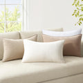 Pack of 4,Decorative Linen Soild Throw Pillow Covers Soft Accent Cushion Case Boho Farmhouse Neutral Pillowcase for Couch Sofa Bedroom Living Room Home Decor 12 x 20 Inch Brown