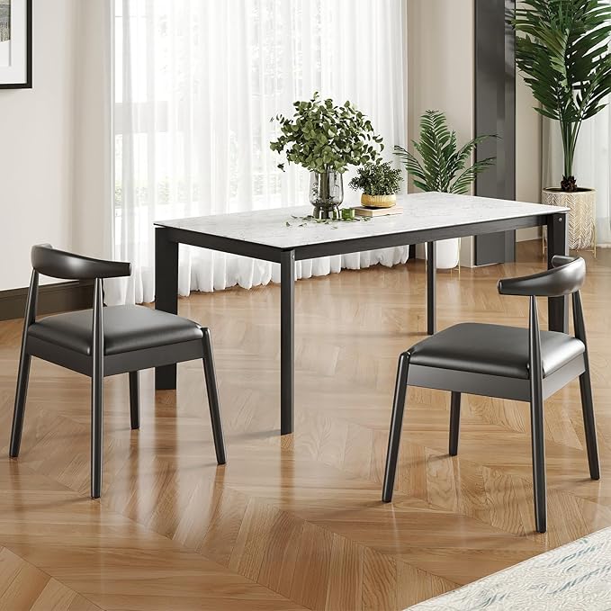 Soohow Dining Chairs Set of 2, Mid Century Modern Kitchen & Dining Room Chairs for Dining Room,Dining Table Chairs with Solid Wood Legs