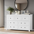 BORNOON 7-Drawer Dresser, Modern Wooden Storage Chest of Drawers, Dresser TV Stand, Wood Drawer Organizer with Metal Handles for Bedroom, Living Room, Hallway