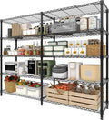 Garvee Storage Shelves 70" H Wire Shelving Rack, 5-Tier Garage Shelving Heavy Duty Metal Storage Shelves for Kitchen Pantry Room, Load 1325 LBS, Adjustable Wire Rack Shelf for Garage Basement