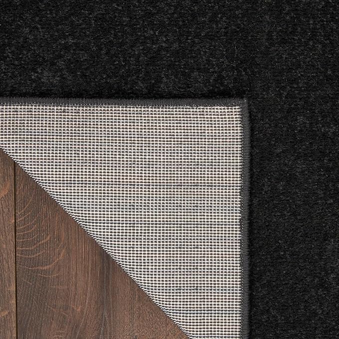 Nourison Home Nourison Essentials Black 10' x 14' Area Rug - Easy Clean, Non Shedding, Bed Room, Living Room, Dining Room, Kitchen (10' x 14')