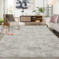 RUGSREAL Washable Rug 10x13 for Living Room Modern Abstract Area Rug Non-Slip Large Contemporary Bedroom Carpet Stain Resistant Aesthetic Accent Floor Carpet Foldable Solid Rug for Home Office, Taupe