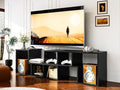 Recaceik Cube Bookshelf 2 Shelf Bookcase L-Shaped TV Console Stand Modern Entertainment Center with Open Storage Shelves for CDs/Movies/Books for Living Room, Bedroom, Home Office (Black)