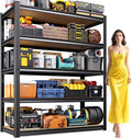 AOARGG 78"H-45.6"W Garage Shelving Heavy Duty Storage Shelves, Metal Adjustable Shelving Unit, Utility Garage Organizer Shelf for Basement, Pantry, Kitchen, Warehouse, 45.6"W x 19.7"D x 78"H