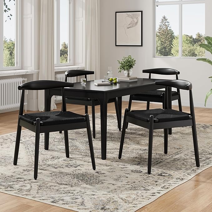 Soohow Dining Chairs Set of 2, Mid Century Modern Kitchen & Dining Room Chairs for Dining Room,Dining Table Chairs with Solid Wood Legs