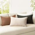 Linen Soild Decorative Throw Lumbar Pillow Covers Soft Accent Farmhouse Gold Olive Pack of 4 Cushion Case 12 x 20 Inch Rectangle Pillowcase for Couch Bedroom and Living Room Home Decor