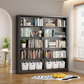 5-Tier Industrial Bookshelf, Black Bookcases and Bookshelves,Tall Metal Bookshelf Storage Organizer,Freestanding Book Shelf for Living Room,Home Office (Black, Shelf-2)
