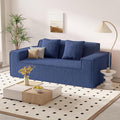 75'' Cloud Loveseat Sofa, No Assembly Required Comfy Deep Seat Teddy Couches 1 pcs for Living Room, Bedroom, Apartment(Teddy Fabric-Blue)