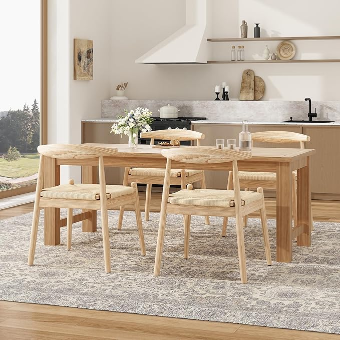 Soohow Dining Chairs Set of 2, Mid Century Modern Kitchen & Dining Room Chairs for Dining Room,Dining Table Chairs with Solid Wood Legs