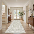 Runner Rug 2'x6' Washable Vintage Area Rugs for Hallway Non Slip Laundry Rug Runner Boho Floor Carpet Runners for Entryway Laundry Room Kitchen Bathroom (2'x6',Beige)