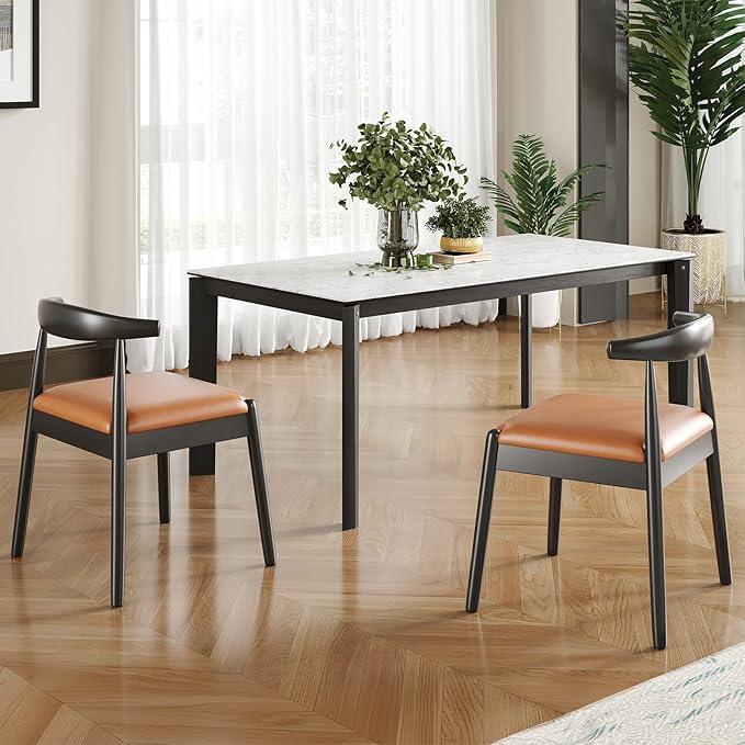 Soohow Dining Chairs Set of 2, Mid Century Modern Kitchen & Dining Room Chairs for Dining Room,Dining Table Chairs with Solid Wood Legs