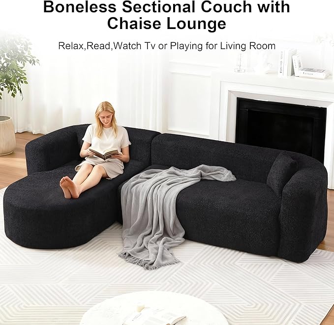 109.4" Sectional Couch with L-Shaped Chaise, Boneless Modular Sectional Sofa, Soft Chenille Sofa with Deep Seat for Living Room, No Assembly | Breaathable Material