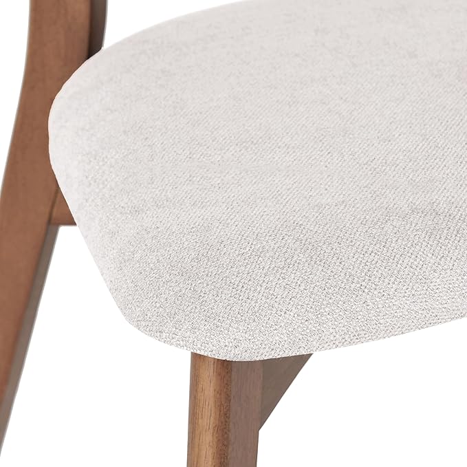 Christopher Knight Home Upholstered Wood Dining Chair,Stylish Designed Dining Room Chair, Accent Armchairs for Living Room (Set of 2),Light Beige