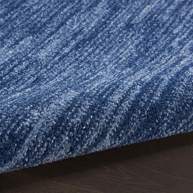 Nourison Home Nourison Essentials Navy Blue 10' x Round Area Rug - Easy Clean, Non Shedding, Bed Room, Living Room, Dining Room, Kitchen (10' x Round)