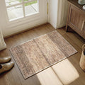 Fmfunctex Entryway Rug 2x3 Washable Terracotta Vintage Distressed Oriental Door Mat Non Slip Low Pile Indoor Carpet Soft Retro Small Throw Area Rugs for Entry Entrance Bedroom Kitchen Bathroom Laundry