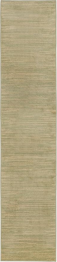 Nourison Home Nourison Essentials Green Gold 2' x 6' Area Rug - Easy Clean, Non Shedding, Bed Room, Living Room, Dining Room, Kitchen (6' Runner)